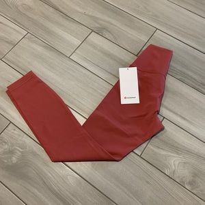 Lululemon Wunder Under HR Tight 25” Soft Cranberry